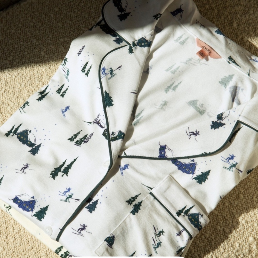Eberjey White and Blue Pajama Set - Picture 2 of 4